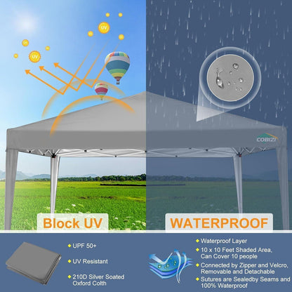 Faltpavillon 3x3m wasserdicht – Partyzelt für Garten & Strand
