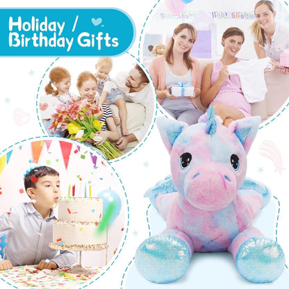 XXL Einhorn Kuscheltier 110cm - Weiches Plüschtier für Kinder