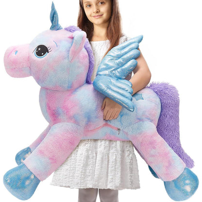 XXL Einhorn Kuscheltier 110cm - Weiches Plüschtier für Kinder