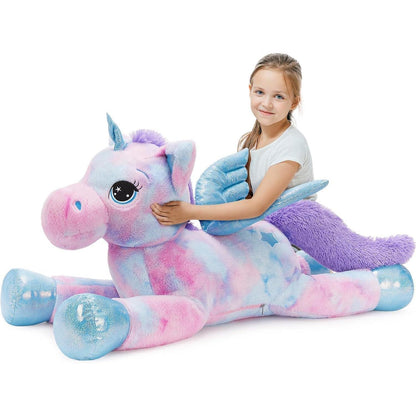 XXL Einhorn Kuscheltier 110cm - Weiches Plüschtier für Kinder