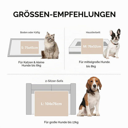 Flauschige Hundedecke & Katzendecke – Grau, Rosa, Beige (52x76cm)