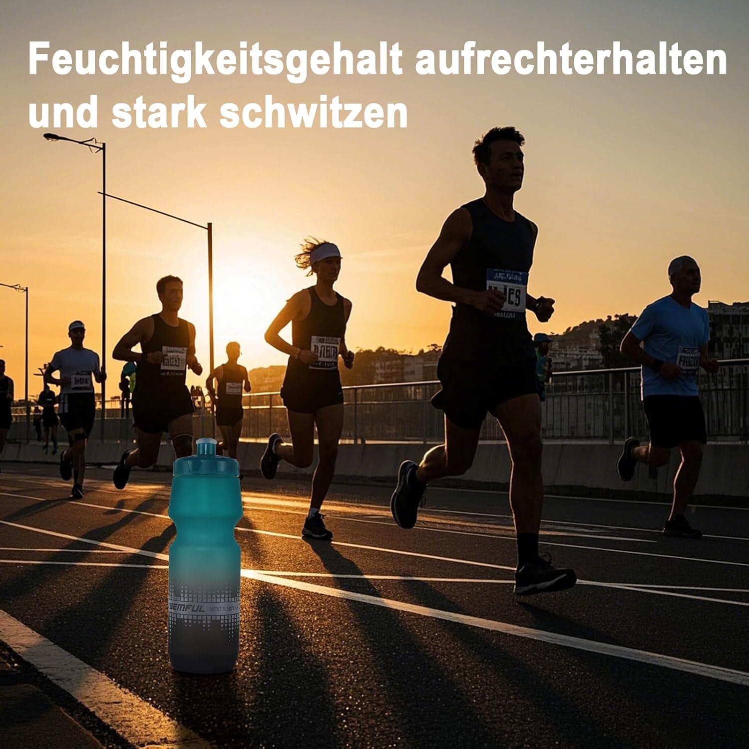 Trinkflasche Fahrrad 2er-Pack 750ml Auslaufsicher BPA-Frei Schwarz