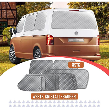 Thermo Jalousien Set VW T4 SWB – 8-teilig, Verdunkelung & Isolierung