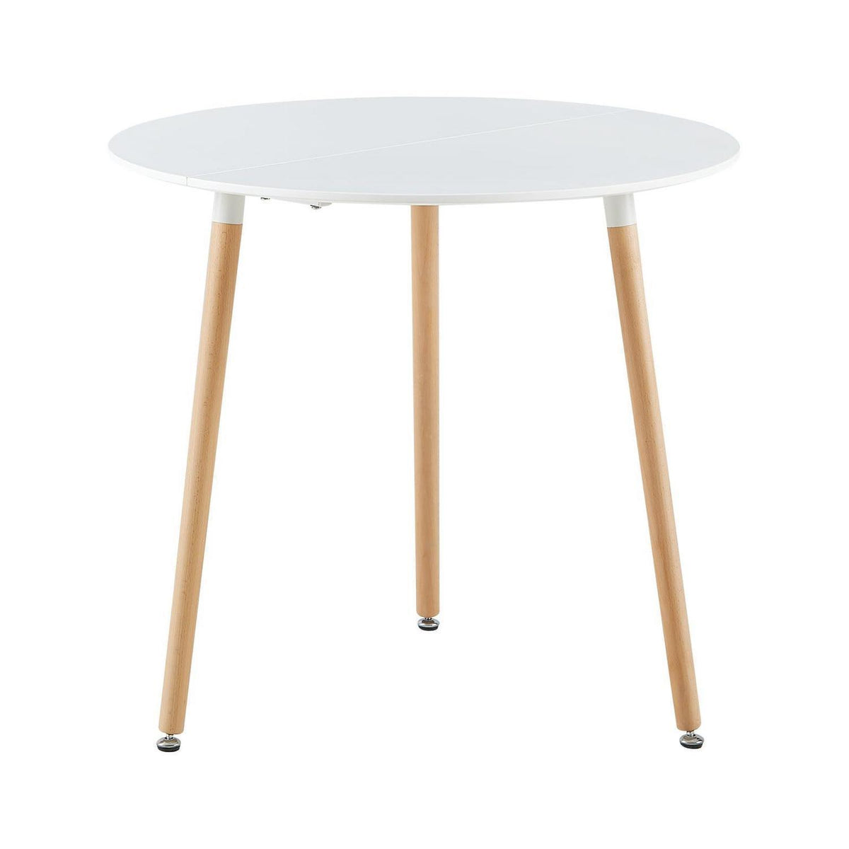 Runder Küchentisch Holz weiß – Skandinavischer Esstisch 80cm