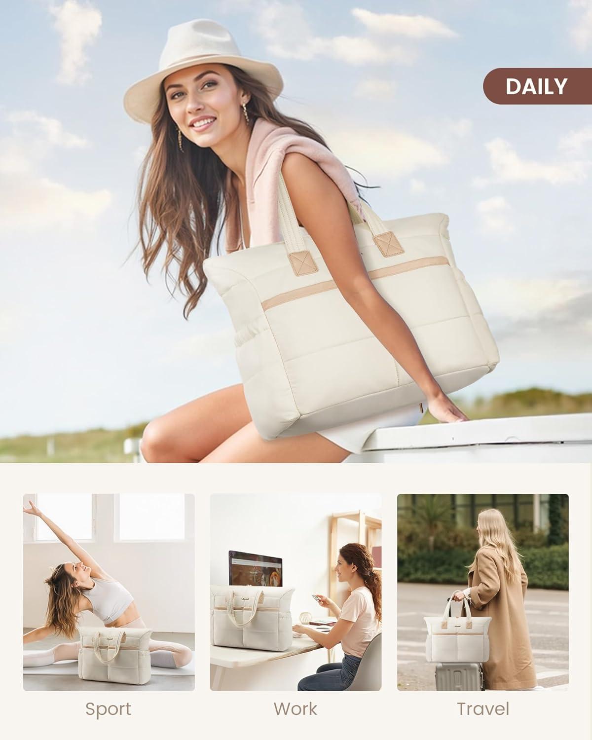 LOVEVOOK Laptoptasche Damen 15,6 Zoll Wasserdicht Groß für Arbeit & Schule