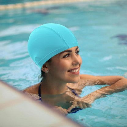 4er-Set Badekappen Herren Damen – Elastische Schwimmhaube