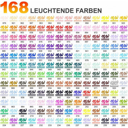 168 Acrylstifte Set – Wasserfest für Steine, Glas & mehr