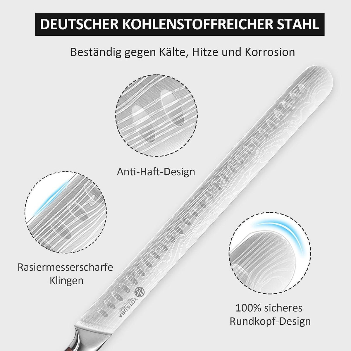 Schinkenmesser 30 cm mit Rosenholzgriff – Profi Küchenmesser
