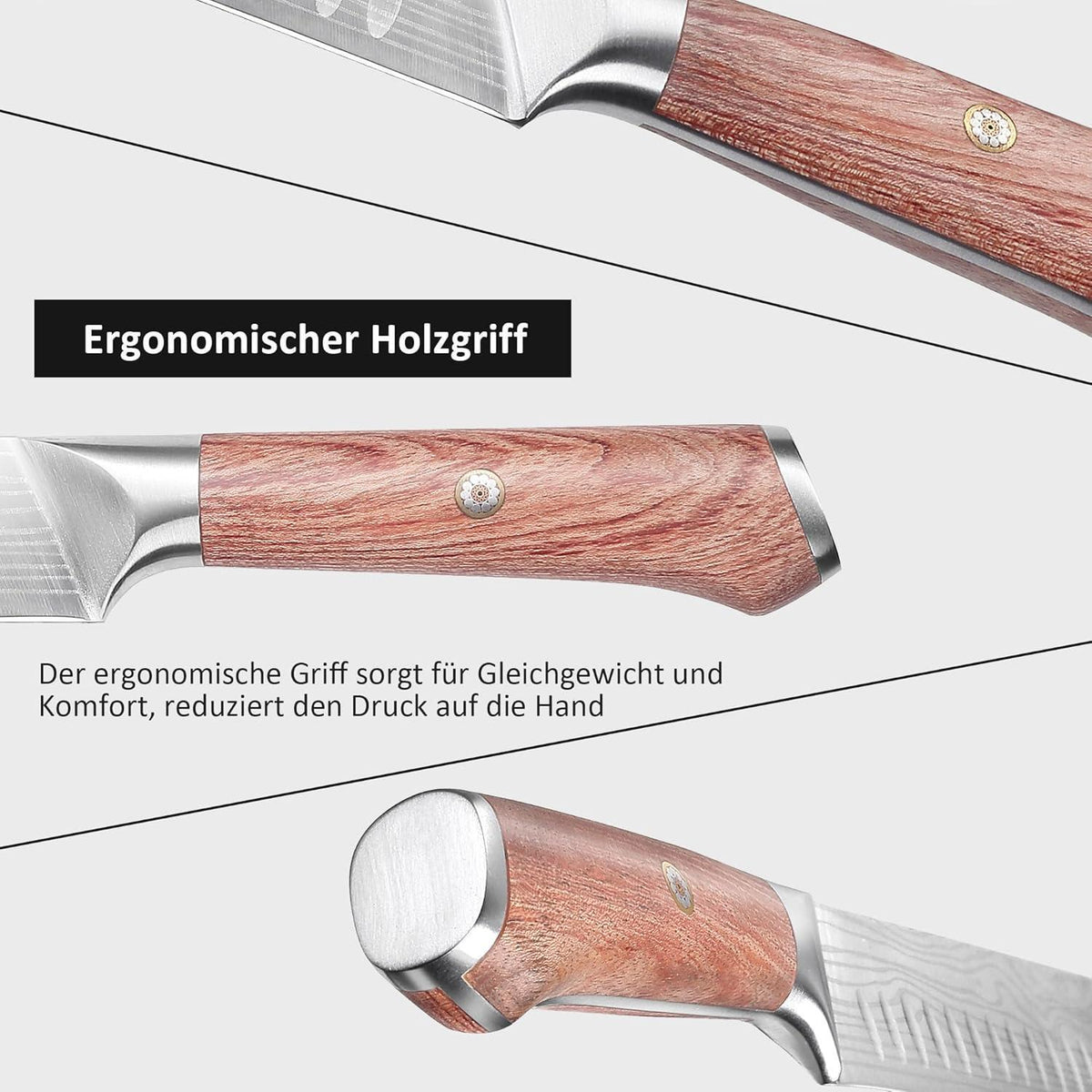 Schinkenmesser 30 cm mit Rosenholzgriff – Profi Küchenmesser