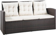 Poly Rattan Garten Lounge Set mit Auflagen für 8 Personen