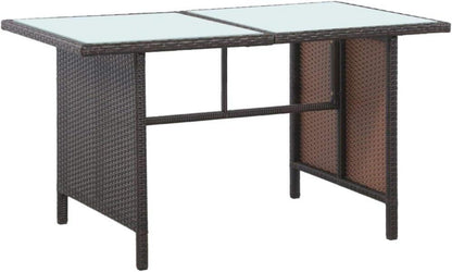 Poly Rattan Lounge Set 8 Personen Braun, Auflagen Gartenmöbel Sitzgruppe
