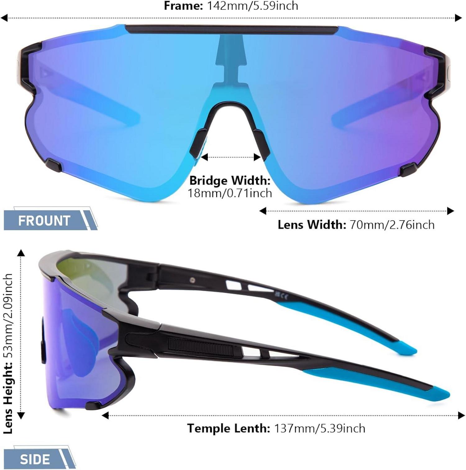 Polarisierte Sportbrille UV400 TR-Material Sportstyle Blau