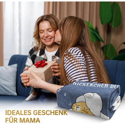 Kuscheldecke für Mama – Weiche Flanelldecke Geschenk für Mütter