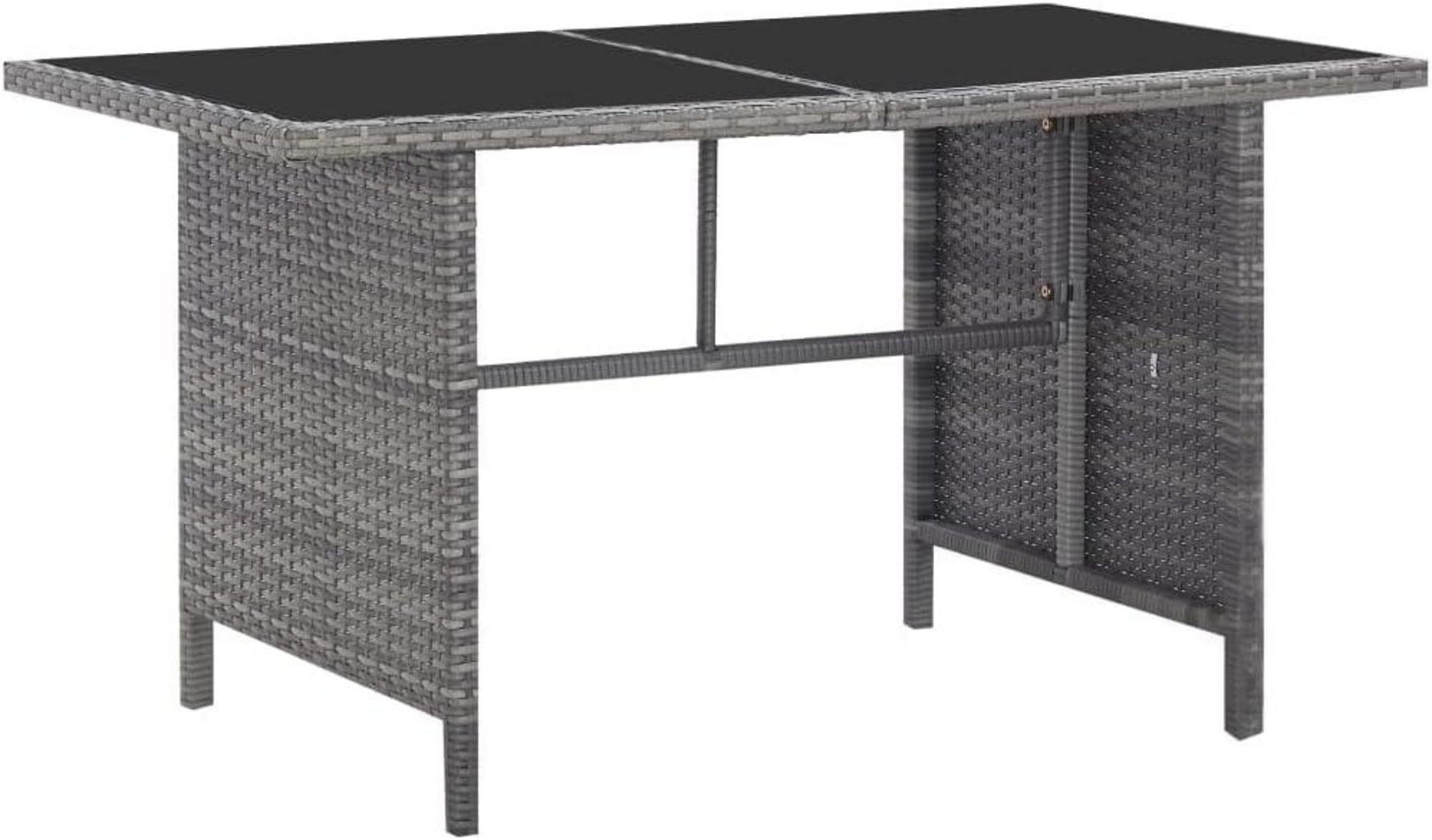 Willood Garten Lounge Set 8 Personen Poly Rattan Grau