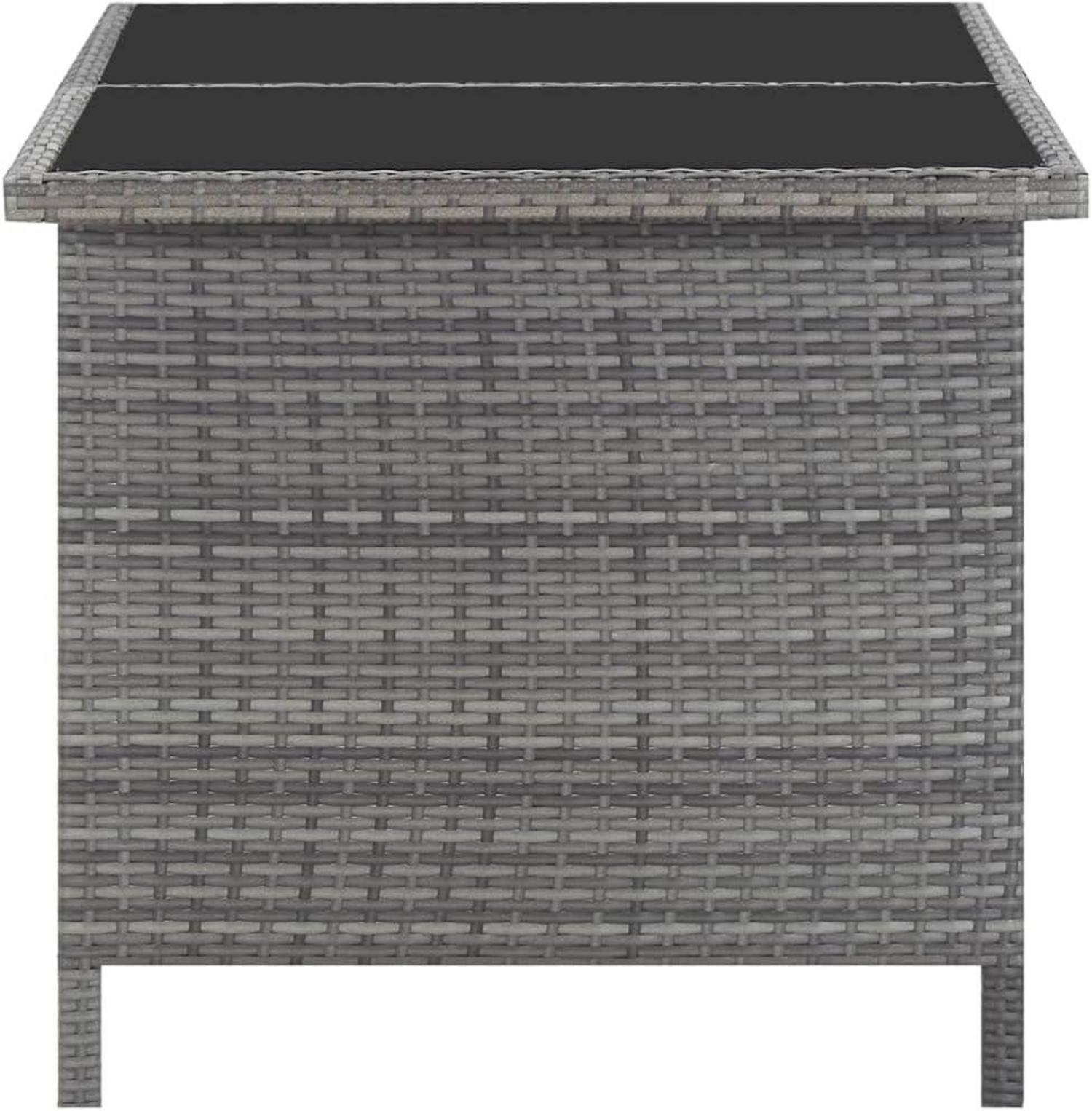 Garten Lounge Set 5tlg. mit Auflagen Poly Rattan Grau