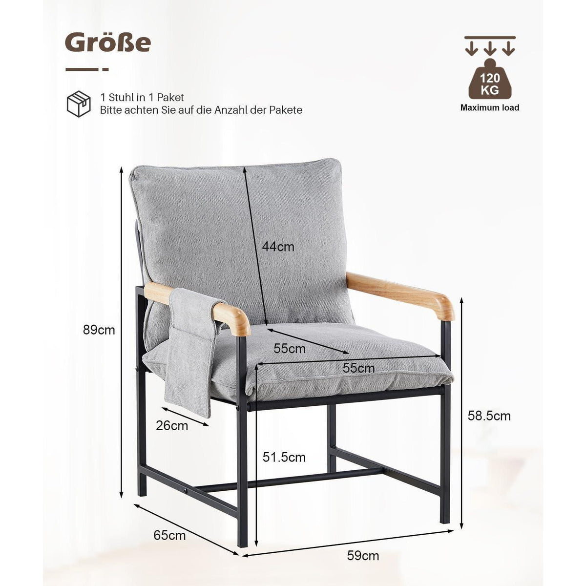Loungesessel Grau – Bequemer Ohrensessel für Wohnzimmer & Co.