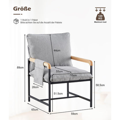 Loungesessel Grau – Bequemer Ohrensessel für Wohnzimmer & Co.