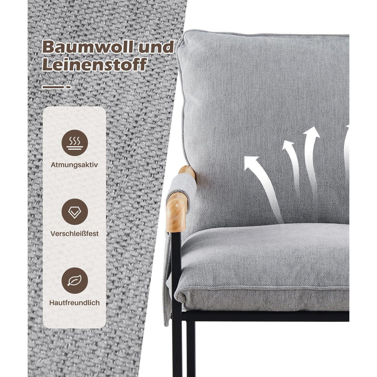 Loungesessel Grau – Bequemer Ohrensessel für Wohnzimmer & Co.