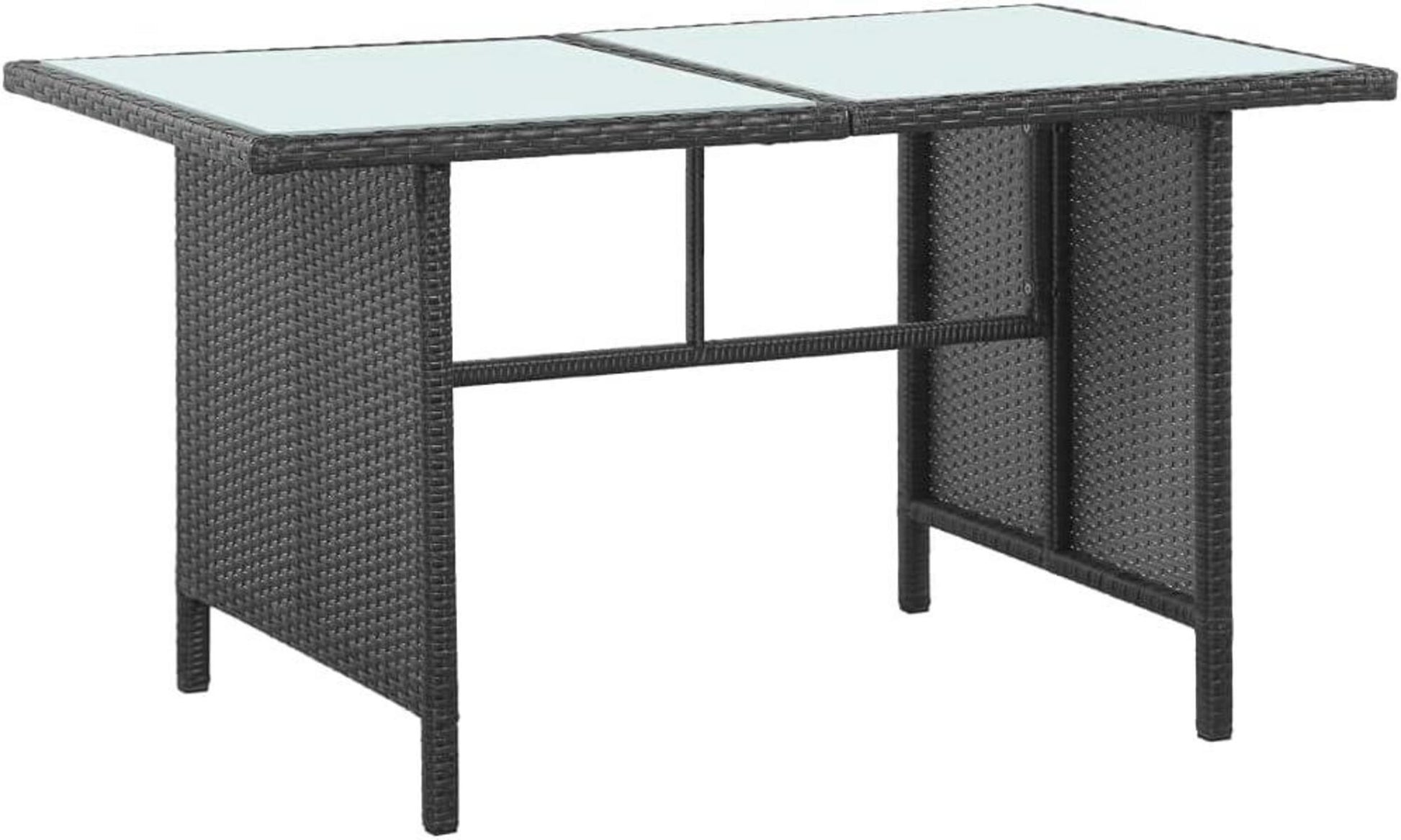Poly Rattan Garten Lounge Set 8 Personen Schwarz Outdoor Möbel Komplettset