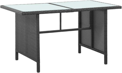 Poly Rattan Garten Lounge Set 8 Personen Schwarz Outdoor Möbel Komplettset