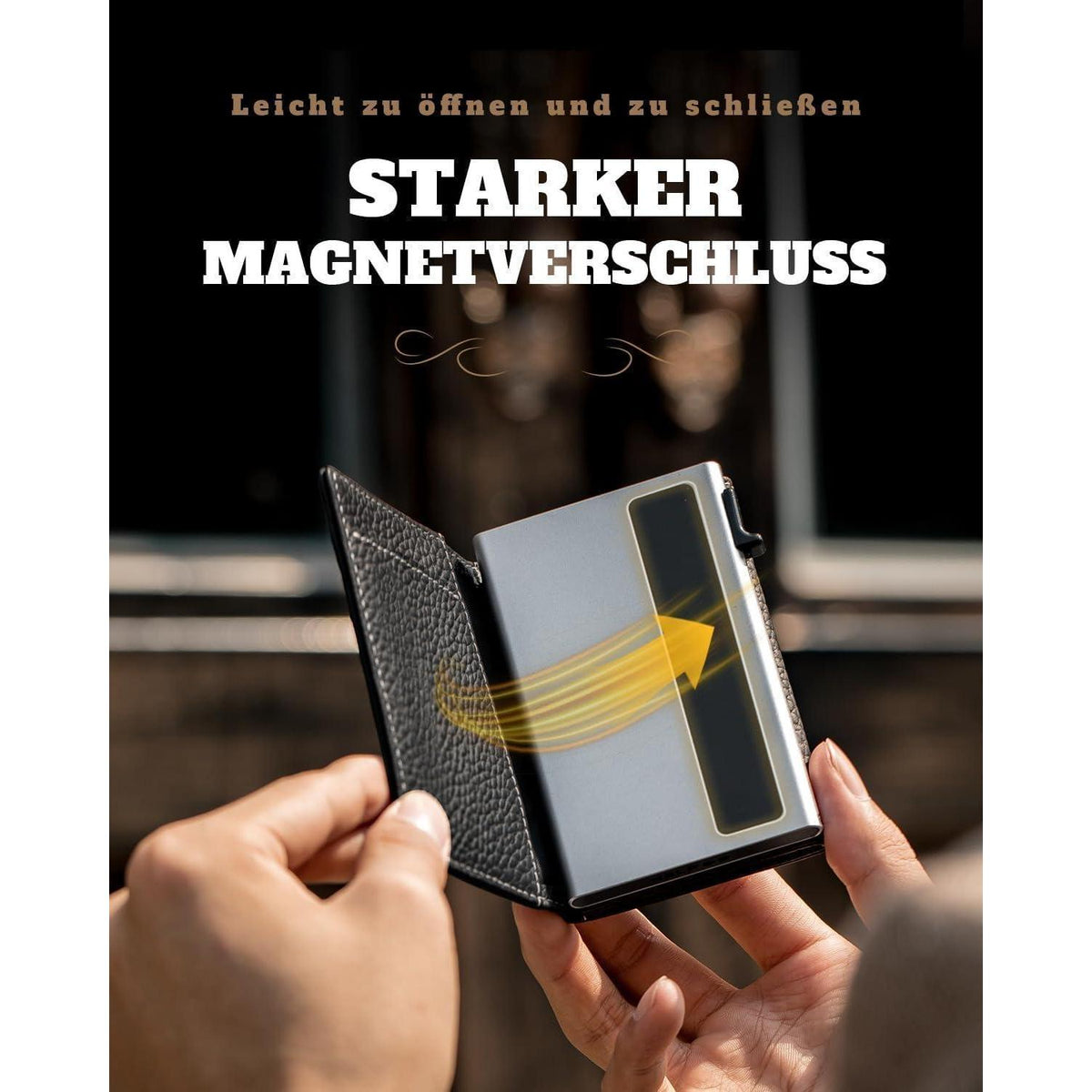 Herren Geldbörse Slim Wallet mit XL Münzfach und RFID Schutz