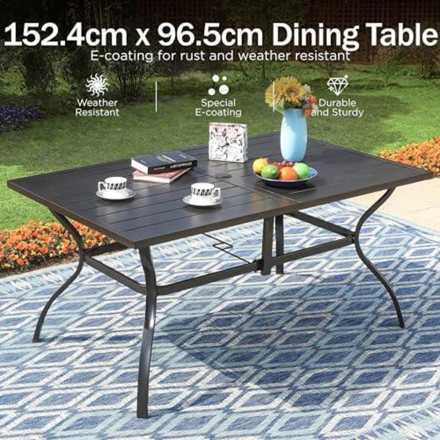 Gartenmöbel Set 6 Verstellbar 7 Sitzpositionen klappbar