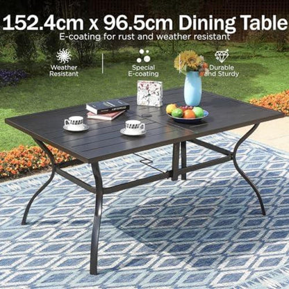 Gartenmöbel Set 6 Verstellbar 7 Sitzpositionen klappbar