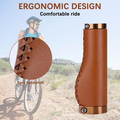 Ergonomische Fahrradgriffe & Aluminium – Stoßdämpfend & Rutschfest in Lederoptik
