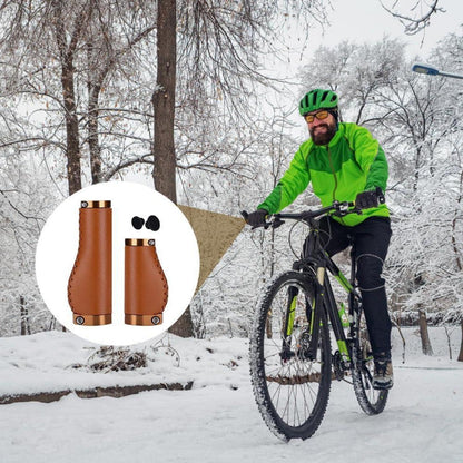 Ergonomische Fahrradgriffe & Aluminium – Stoßdämpfend & Rutschfest in Lederoptik