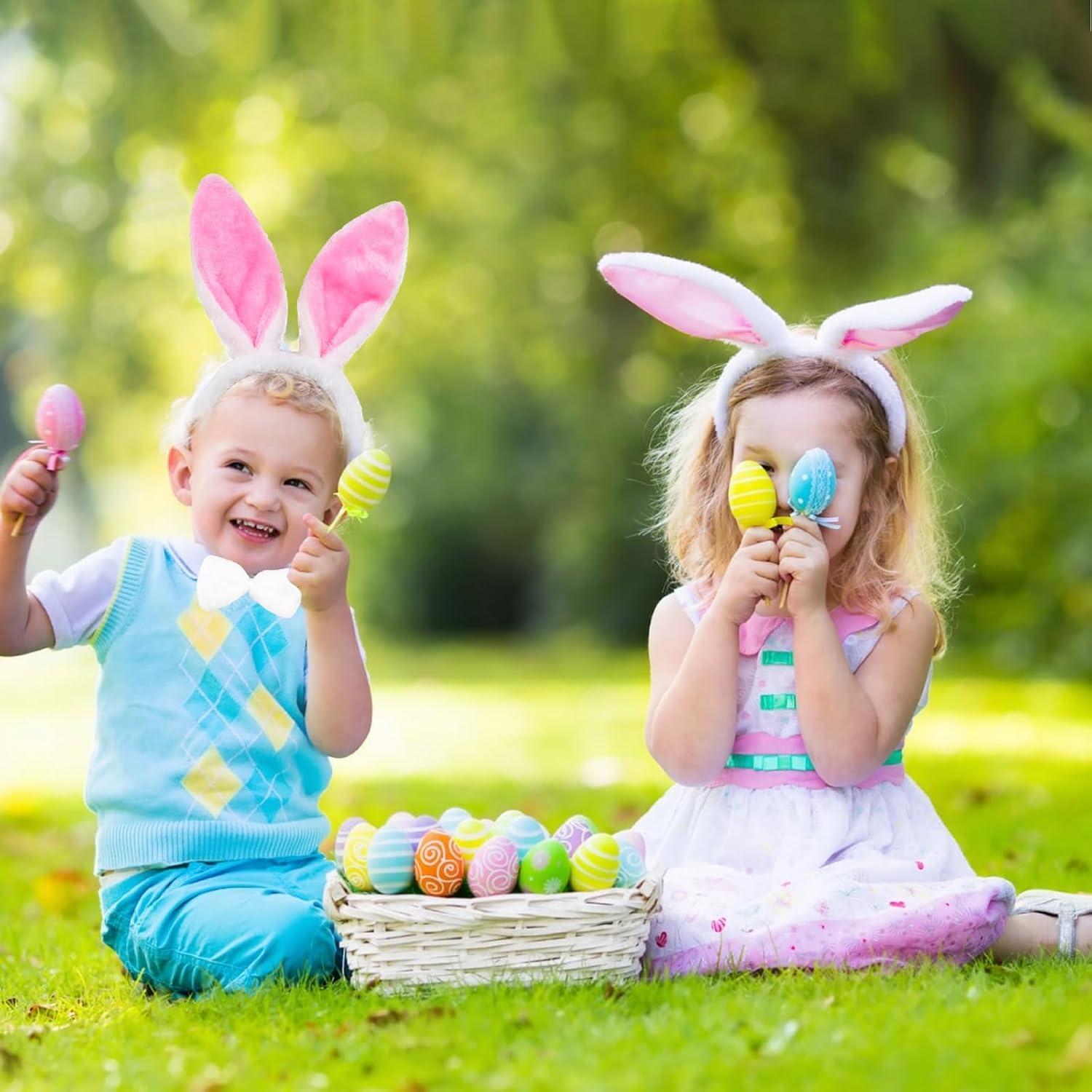 Hasenohren Haarreif Kostüm Braun Plüsch Set 3 Stück Erwachsene Kinder