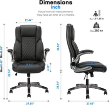 Ergonomischer Chefsessel Schwarz 180kg Belastbarkeit PU