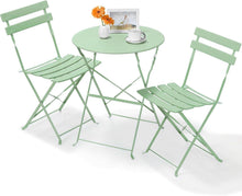 Gartenmöbel Bistro Set Metall Klappbar 3 teilig