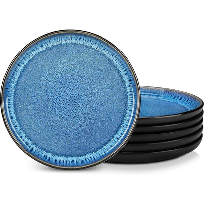 Steingut Geschirrset 36tlg für 12 Personen, Blau