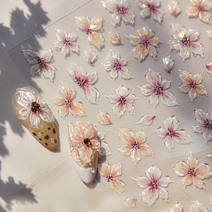 3D Nagelsticker Blumen – Nail Art Aufkleber für Sommerdesign