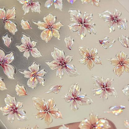 3D Nagelsticker Blumen – Nail Art Aufkleber für Sommerdesign