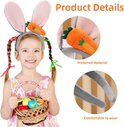 Hasenohren Haarreif Bunny Osterhasen Kostüm Zubehör Set