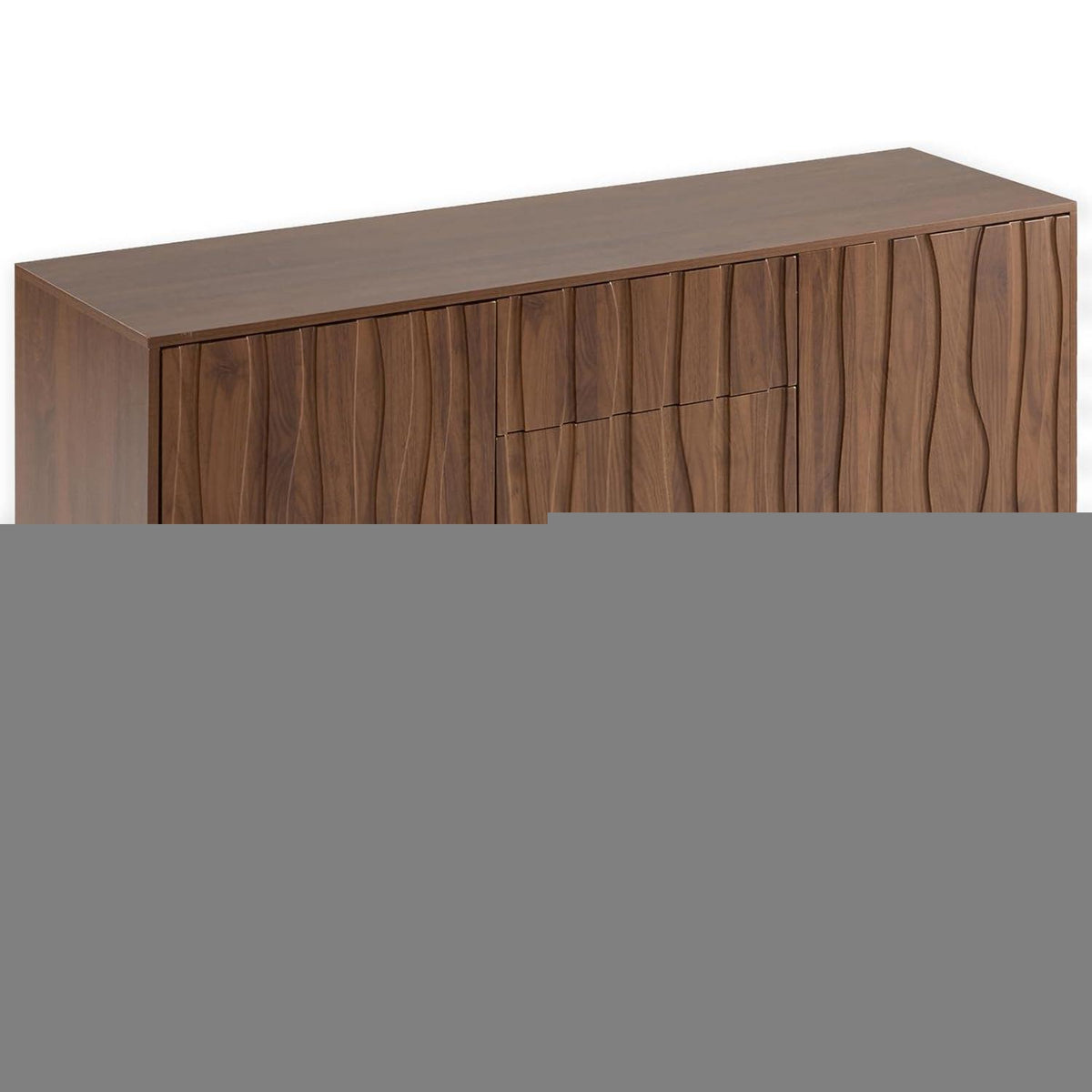 Sideboard Eiche Dunkel 150cm | 2 Türen, 3 Schubladen & Verstellbare Regale
