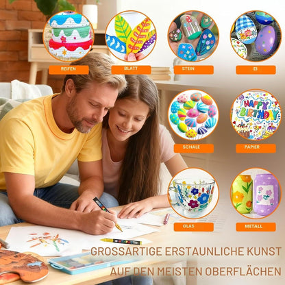 Acrylstifte Set 240 Farben – Wasserfest für Stein, Holz & mehr