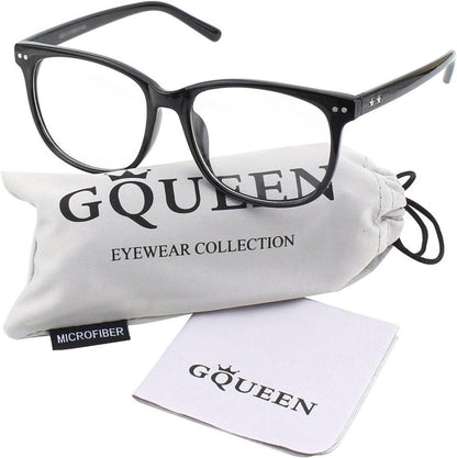 Hornbrille Großer Rahmen UV400 Fake Nerdbrille Damen Herren