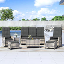 Polyrattan Lounge Set 5 Personen Gartenmöbel Sitzgruppe mit