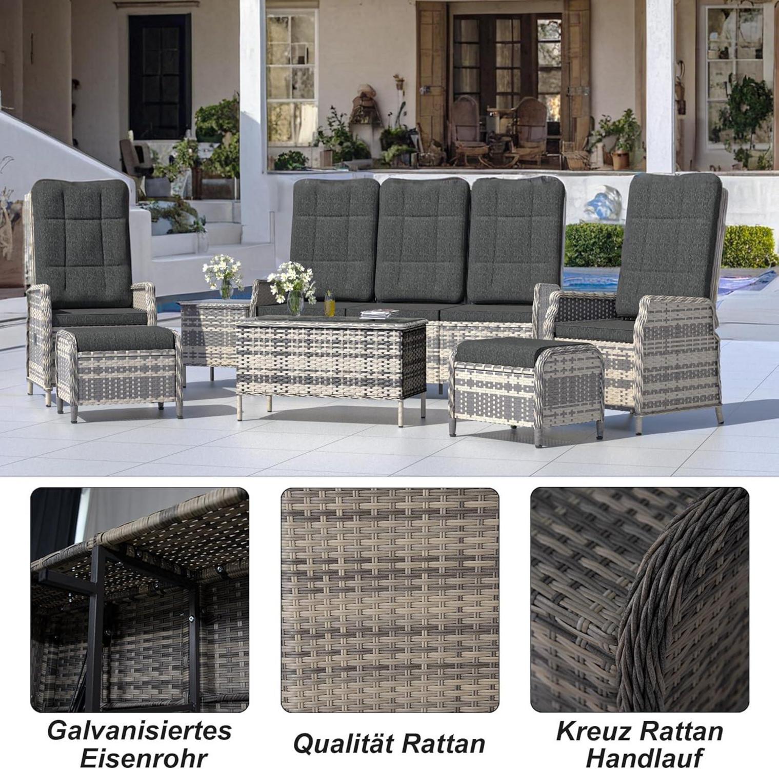 Trumbeak Polyrattan Lounge Set 5 Personen Gartenmöbel