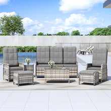 Polyrattan Lounge Set 5 Personen, Gartenmöbel Sitzgruppe mit