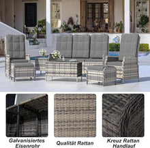 Trumbeak Polyrattan Gartenmöbel Set - 5 Personen Lounge