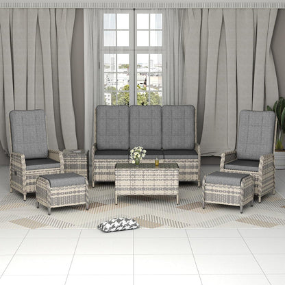 Polyrattan Lounge Set 5 Personen Terrasse Gruy Gartenmöbel