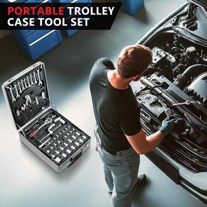 Werkzeugkoffer 799-teilig mit Aluminium-Trolley und Zubehör