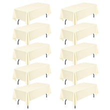 10x Beige Tischdecke Rechteckig 240cm - Fleckenabweisend & Abwaschbar