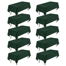 10er-Pack Jägergrüne Tischdecken 60x102 Zoll – Rechteckig & Waschbar