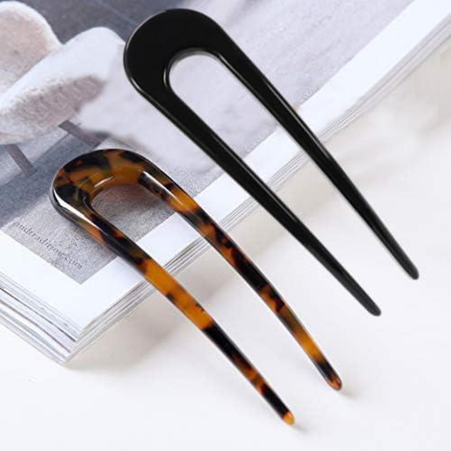 2er Set Französische Haarnadeln Groß Hair Pin Damen Mädchen