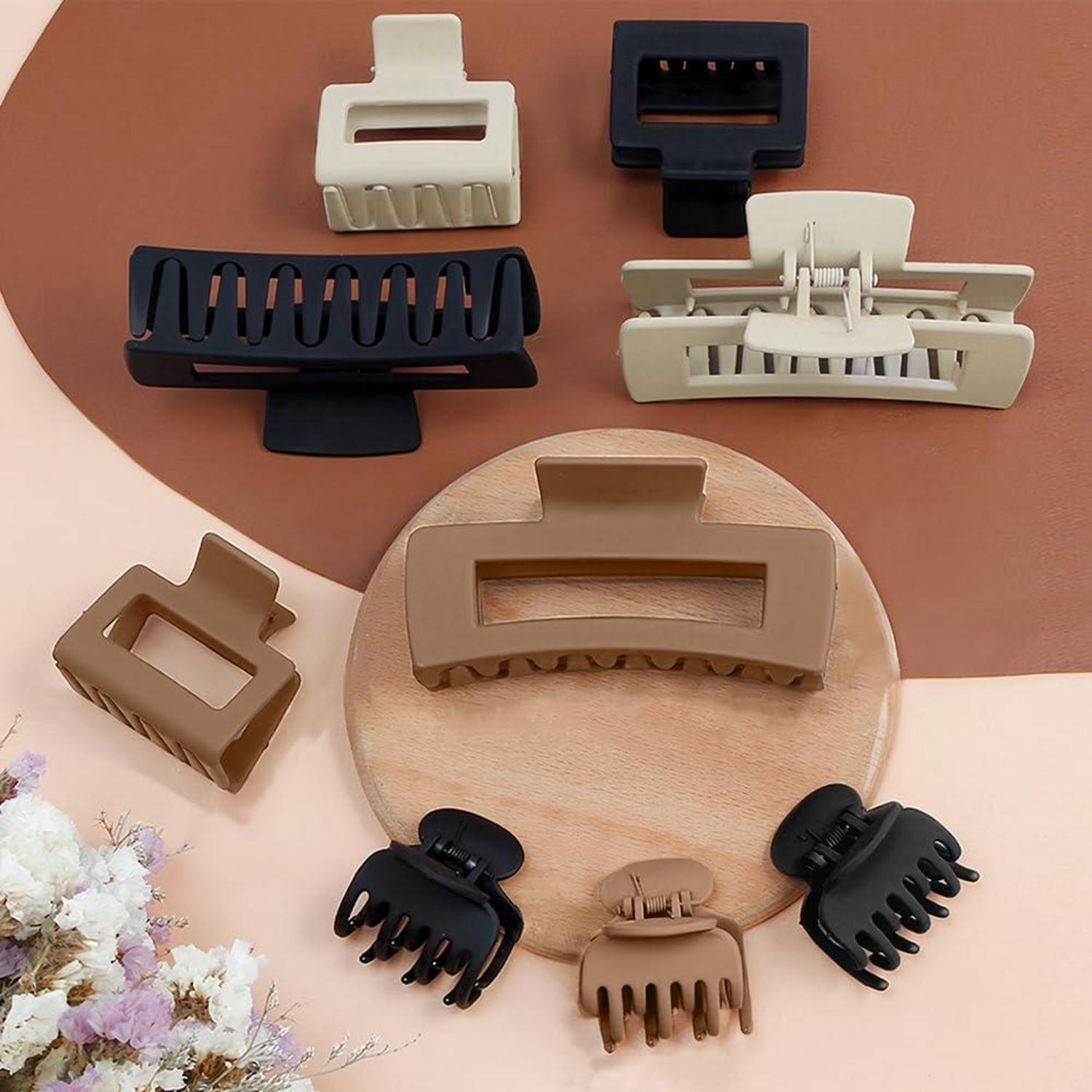 Haarklammer Set 9 Stück Klauen Haarspangen Damen Dünnes Dickes Haar