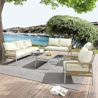 Gartenmöbel Set Rattan Lounge für 7 Personen Sitzgruppe Outdoor